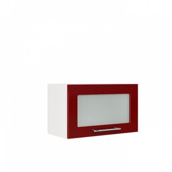 Бруклин ШВГС 600 Шкаф верхний горизонтальный со стеклом (Бетон белый/корпус Белый) в Рубцовске - rubcovsk.mebel54.com | фото