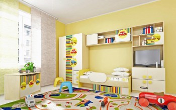 Детская комната Клаксон (Бежевый/корпус Клен) в Рубцовске - rubcovsk.mebel54.com | фото