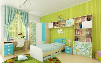 Детская комната Твит (Белый/Зеленый/корпус Клен) в Рубцовске - rubcovsk.mebel54.com | фото
