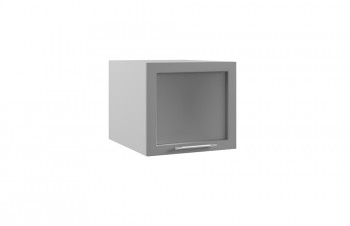 Гарда ГВПГС 500 шкаф верхний горизонтальный глубокий со стеклом высокий (Белый Эмалит/корпус Серый) в Рубцовске - rubcovsk.mebel54.com | фото