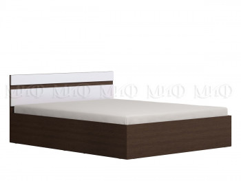 Ким кровать 1,6 (Венге/белый глянец) в Рубцовске - rubcovsk.mebel54.com | фото