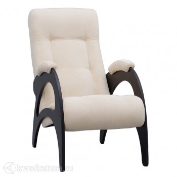 Кресло для отдыха Неаполь Модель 9 без лозы (Венге-эмаль/Ткань Ваниль Verona Vanilla) в Рубцовске - rubcovsk.mebel54.com | фото