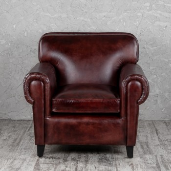 Кресло кожаное Элегант (Бордовый) в Рубцовске - rubcovsk.mebel54.com | фото