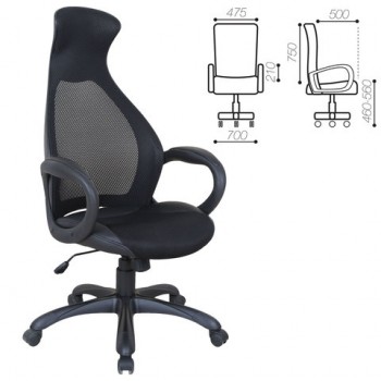 Кресло офисное BRABIX Genesis EX-517 (черное) в Рубцовске - rubcovsk.mebel54.com | фото