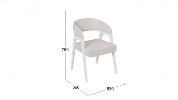 Кресло «Техас 1» (Белый матовый/Шенилл Estetica Vanille №220) в Рубцовске - rubcovsk.mebel54.com | фото