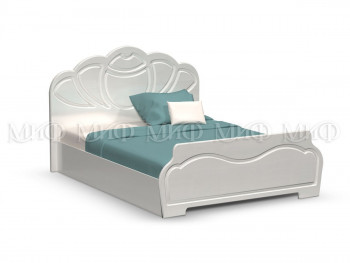 Кровать 1,4м Гармония (Белый/Белый глянец) в Рубцовске - rubcovsk.mebel54.com | фото