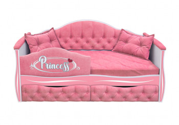Кровать 160 серии Иллюзия 2 ящика 36 Розовый (мягкий бортик/подушки) в Рубцовске - rubcovsk.mebel54.com | фото