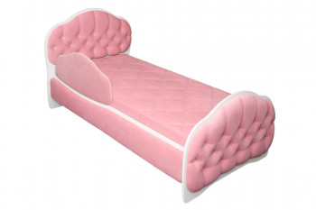 Кровать 170 Гармония 36 Светло-розовый (мягкий бортик) в Рубцовске - rubcovsk.mebel54.com | фото