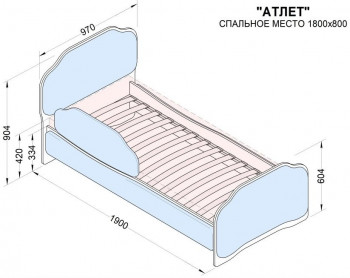 Кровать 180 Атлет 76 Зелёный (мягкий бортик) в Рубцовске - rubcovsk.mebel54.com | фото