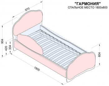 Кровать 180 Гармония 18 Бордовый (мягкий бортик) в Рубцовске - rubcovsk.mebel54.com | фото