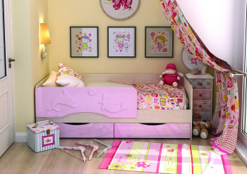 Кровать Алиса КР-812 1,6 Белфорд/Розовый металлик в Рубцовске - rubcovsk.mebel54.com | фото
