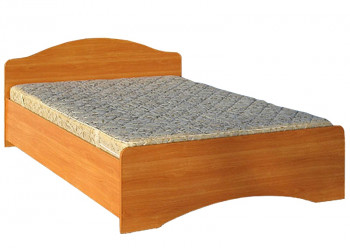 Кровать двойная 1600-1 без матраса (круглые спинки) Вишня Оксфорд в Рубцовске - rubcovsk.mebel54.com | фото