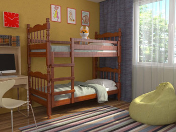 Кровать двухъярусная Соня из массива сосны 800*1890 Сосна в Рубцовске - rubcovsk.mebel54.com | фото