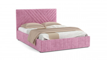 Кровать Гамма ш. 1400 (с основанием для хранения) (велюр тенерифе розовый) в Рубцовске - rubcovsk.mebel54.com | фото