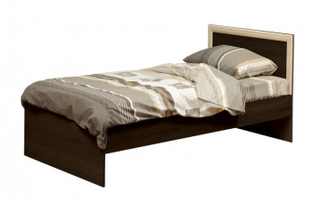 Кровать одинарная 21.55 (шир. 900) с настилом (венге/профиль дуб линдберг)/осн. в Рубцовске - rubcovsk.mebel54.com | фото
