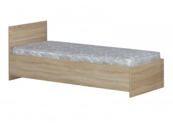 Кровать одинарная 800-2 без матраса (прямые спинки) Дуб Сонома в Рубцовске - rubcovsk.mebel54.com | фото