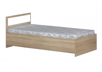 Кровать одинарная 900-2 без матраса (прямые спинки) Дуб Сонома в Рубцовске - rubcovsk.mebel54.com | фото