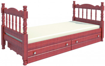 Кровать одинарная Аленка из массива сосны 800*1890 Орех в Рубцовске - rubcovsk.mebel54.com | фото