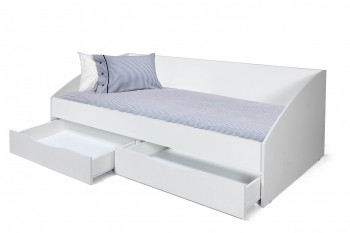 Кровать одинарная "Фея - 3" (симметричная) New/(белый / белый / ДВПО: белый) в Рубцовске - rubcovsk.mebel54.com | фото