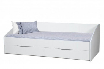 Кровать одинарная "Фея - 3" (симметричная) New/(белый / белый / ДВПО: белый) в Рубцовске - rubcovsk.mebel54.com | фото