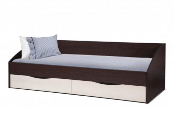 Кровать одинарная "Фея - 3" (симметричная) New (венге / вудлайн кремовый / ДВПО: белый) в Рубцовске - rubcovsk.mebel54.com | фото
