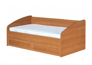 Кровать с ящиками с задней спинкой 900-1 без матраса Вишня Оксфорд в Рубцовске - rubcovsk.mebel54.com | фото