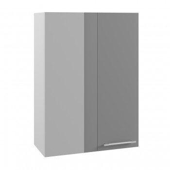 Лофт ВПУ 650 шкаф верхний угловой высокий (Штукатурка белая/корпус Серый) в Рубцовске - rubcovsk.mebel54.com | фото