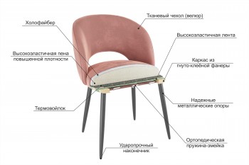 Набор стульев Моли 2 шт (вереск велюр/черный) в Рубцовске - rubcovsk.mebel54.com | фото