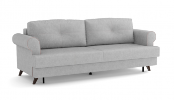 Оливер / диван - кровать 3-х местн. (еврокнижка) (велюр велутто серебряный 52 в Рубцовске - rubcovsk.mebel54.com | фото