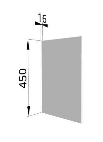 Панель торцевая (для шкафа горизонтального высокого) ВПГ Ройс (Белый софт) в Рубцовске - rubcovsk.mebel54.com | фото