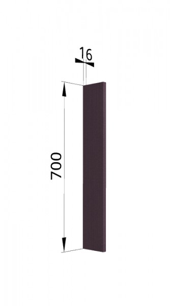 Панель торцевая (для шкафа торцевого верхнего) ПТ 400 Тито, Гарда (Пурпур) в Рубцовске - rubcovsk.mebel54.com | фото