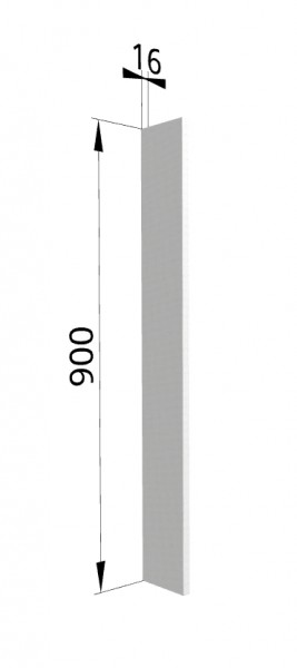 Панель торцевая (для шкафа верхнего торцевого высотой 900 мм) ВПТ 400 Мелисса (Белый скин) в Рубцовске - rubcovsk.mebel54.com | фото