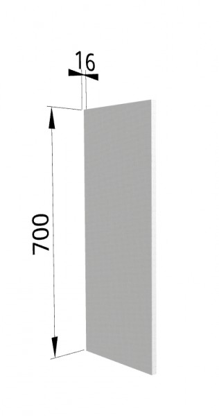 Панель торцевая (для шкафа верхнего высотой 700 мм) П Мелисса (Белый скин) в Рубцовске - rubcovsk.mebel54.com | фото
