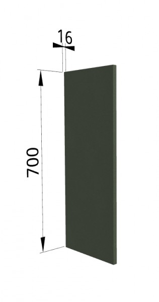Панель торцевая П Квадро (для шкафа верхнего) Оливково-зеленый в Рубцовске - rubcovsk.mebel54.com | фото