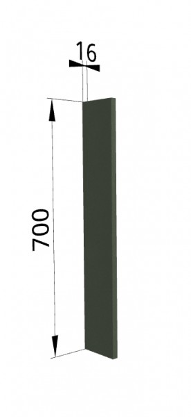 Панель торцевая ПТ 400 Квадро (для шкафа торцевого верхнего) Оливково-зеленый в Рубцовске - rubcovsk.mebel54.com | фото