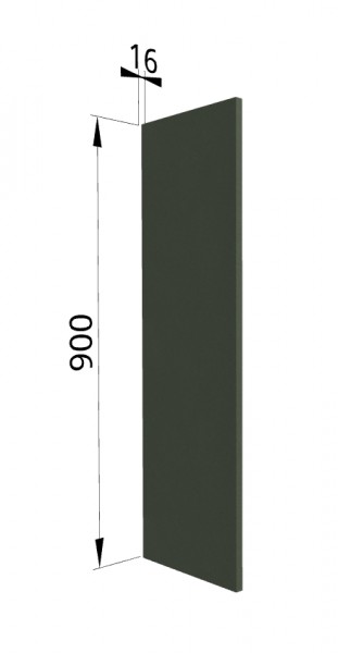 Панель торцевая ВП Квадро (для шкафа верхнего высокого) Оливково-зеленый в Рубцовске - rubcovsk.mebel54.com | фото