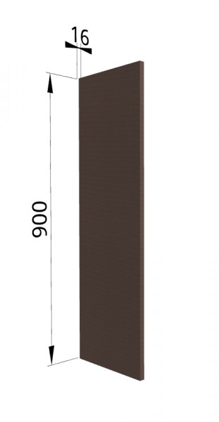 Панель торцевая ВП Квадро (для шкафа верхнего высокого) Шоколад кожа в Рубцовске - rubcovsk.mebel54.com | фото