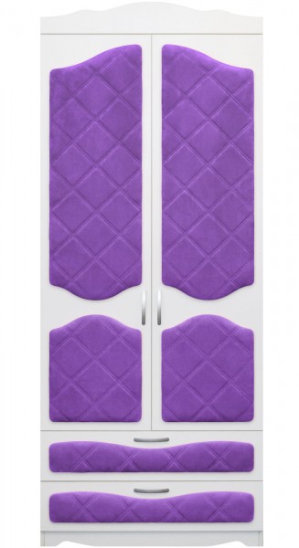 Шкаф 2-х створчатый с ящиками серии Иллюзия 32 Фиолетовый в Рубцовске - rubcovsk.mebel54.com | фото