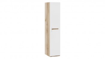 Шкаф для белья с 1-ой дверью «Фьюжн» Дуб Делано/Белый глянец в Рубцовске - rubcovsk.mebel54.com | фото