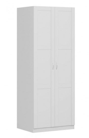 Шкаф двухдверный Пегас сборный белый в Рубцовске - rubcovsk.mebel54.com | фото