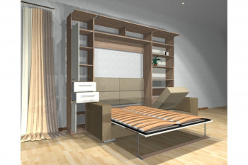Шкаф-кровать с диваном Каролина в Рубцовске - rubcovsk.mebel54.com | фото