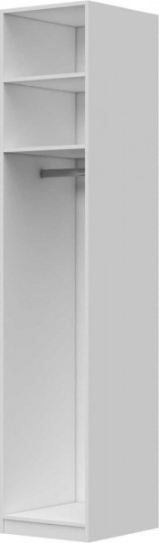 Шкаф ШР-1 зеркало, правый, Вива (Белый/Белый глянец/Платина) в Рубцовске - rubcovsk.mebel54.com | фото