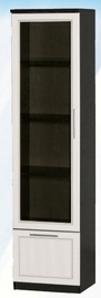 Шкаф средний с ящиком и стеклодверью ДЛЯ ГОСТИНОЙ ШСЯС-450 Венге/Дуб выбеленный в Рубцовске - rubcovsk.mebel54.com | фото