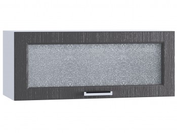 Шкаф верхний горизонтальный со стеклом 800, ШВГС 800 (Клен серый/корпус белый) в Рубцовске - rubcovsk.mebel54.com | фото