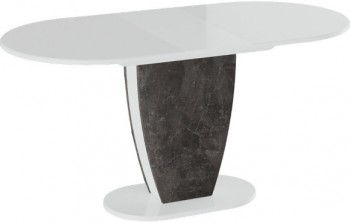 Стол обеденный «Монреаль» Тип 1 (Белый глянец/Моод темный) в Рубцовске - rubcovsk.mebel54.com | фото